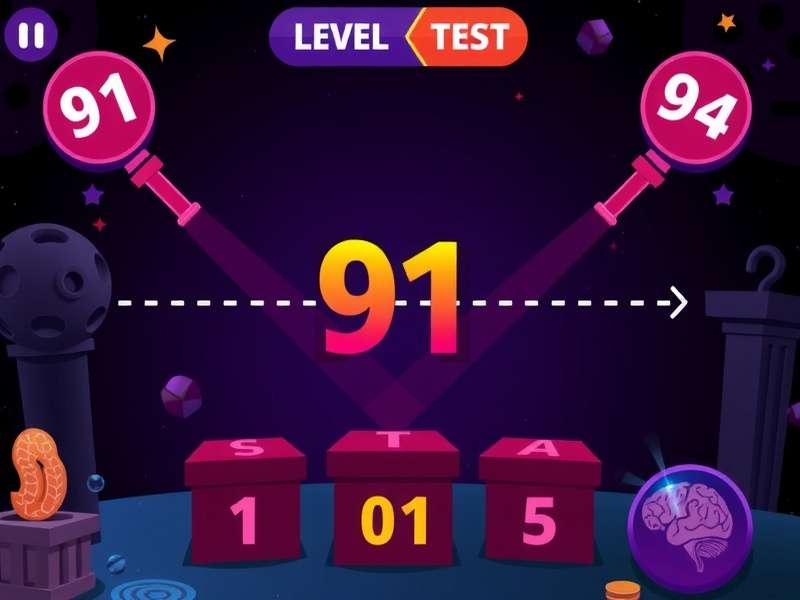 Brain Test Game Level 91 का स्क्रीनशॉट जिसमें अलग-अलग रंग की कारें दिख रही हैं