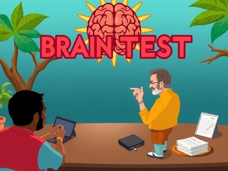 Brain Test Game 1 गेमप्ले स्क्रीनशॉट - एक पहेली को हल करते हुए