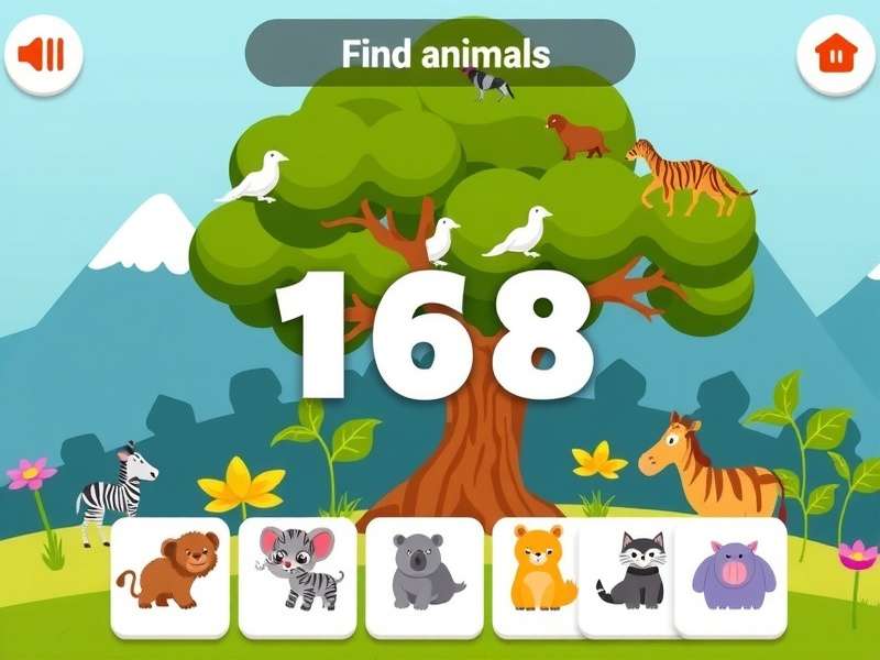 ब्रेन टेस्ट लेवल 168 का स्क्रीनशॉट जानवरों को खोजें