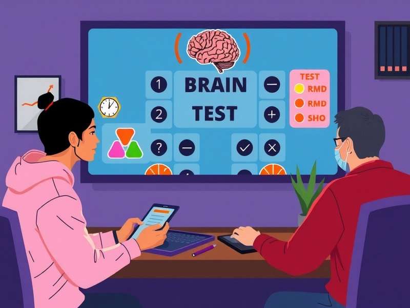 कंप्यूटर स्क्रीन पर ब्रेन टेस्ट गेम का गेमप्ले दृश्य