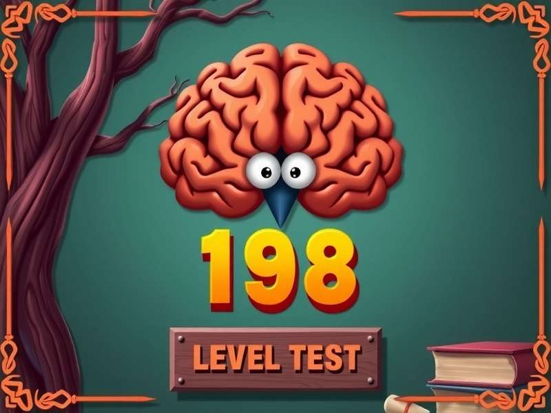 Brain Test Level 198 का स्क्रीनशॉट जिसमें तीन स्विच और एक बल्ब दिख रहा है