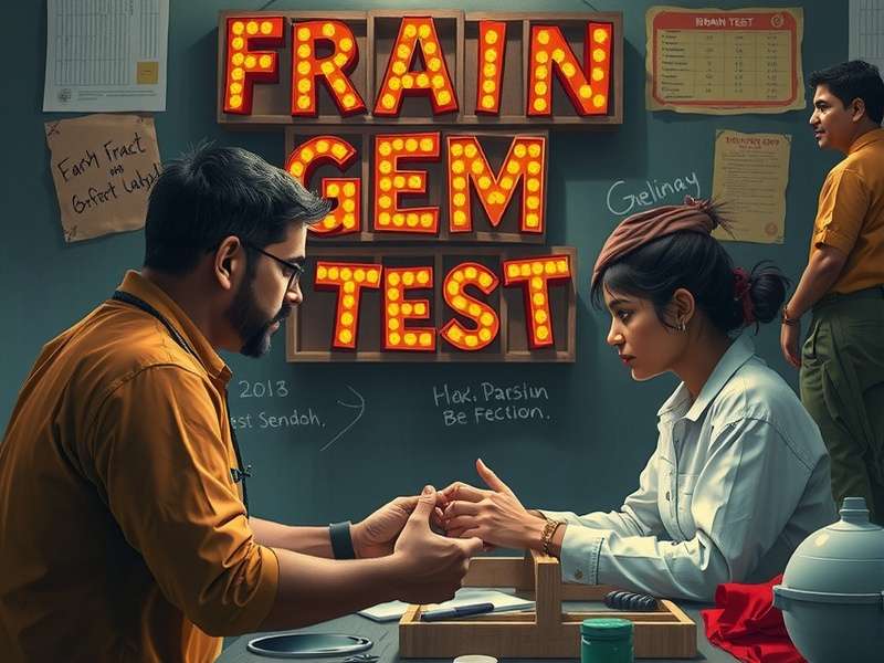 Brain Test पहेली गेम दिखाते हुए मोबाइल स्क्रीन