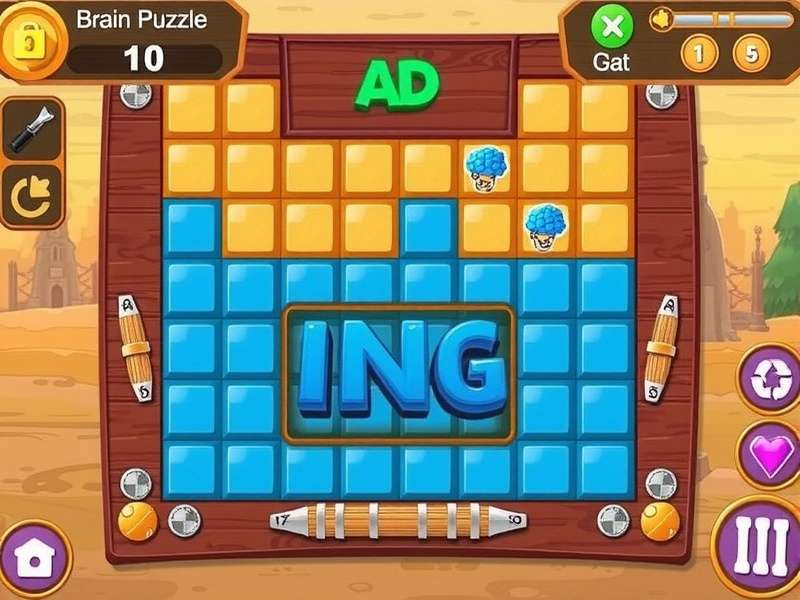 Person solving a complex brain puzzle on a tablet