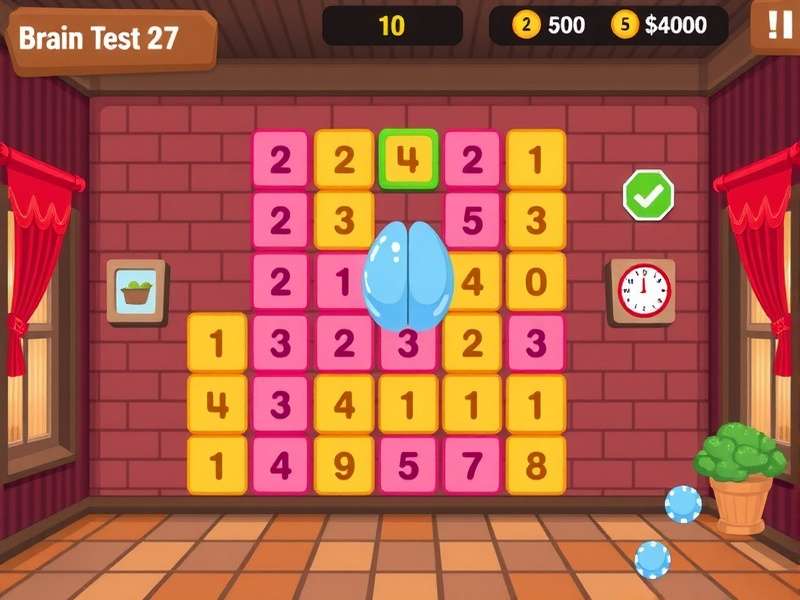 Brain Test Game Level 27 screenshot showing a tricky puzzle