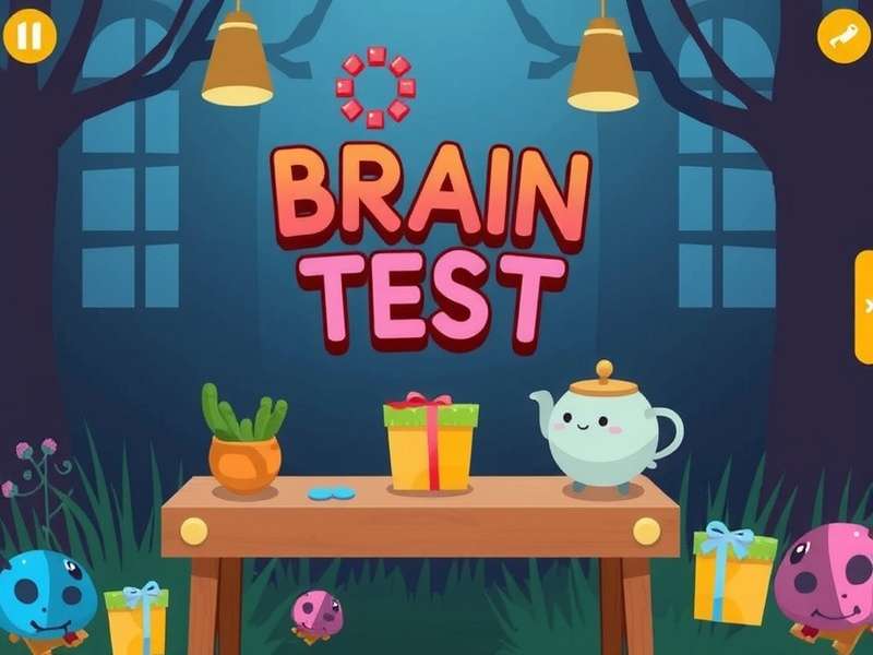 Brain Test Sommer gameplay interface showing creative puzzle solving
