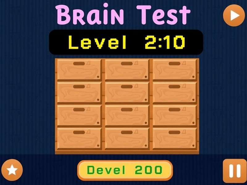 Brain Test Level 210 gameplay screenshot showing puzzle elements