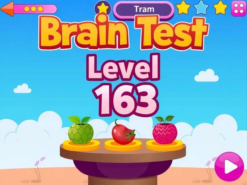 Brain Test Level 163 game screen showing the tricky puzzle with hidden objects and creative solution
