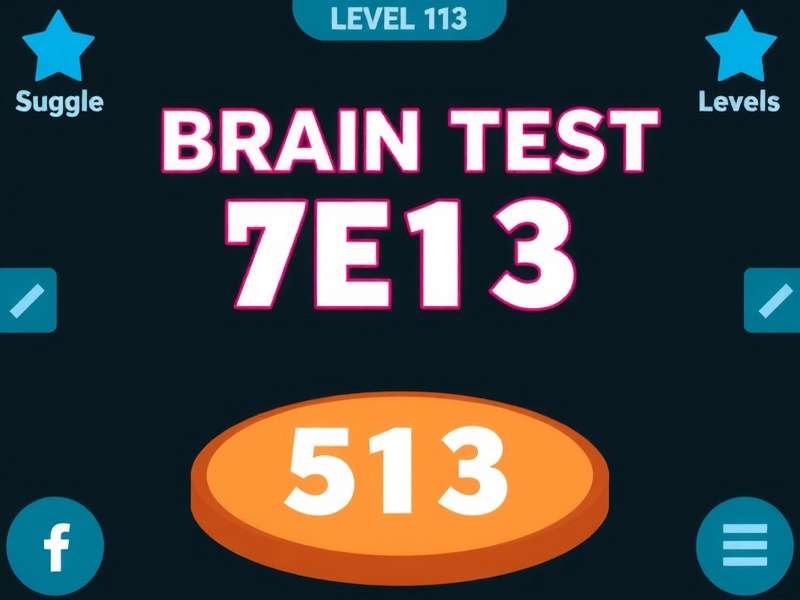 Brain Test Level 513 puzzle screenshot with solution hints and colourful interface