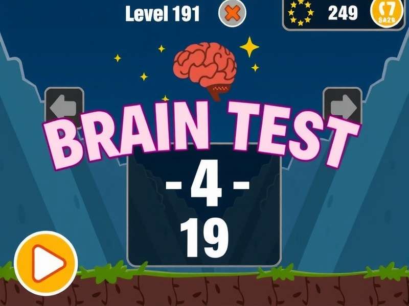 Brain Test 4 Level 191 puzzle screenshot showing the tricky interface with hidden tap zones