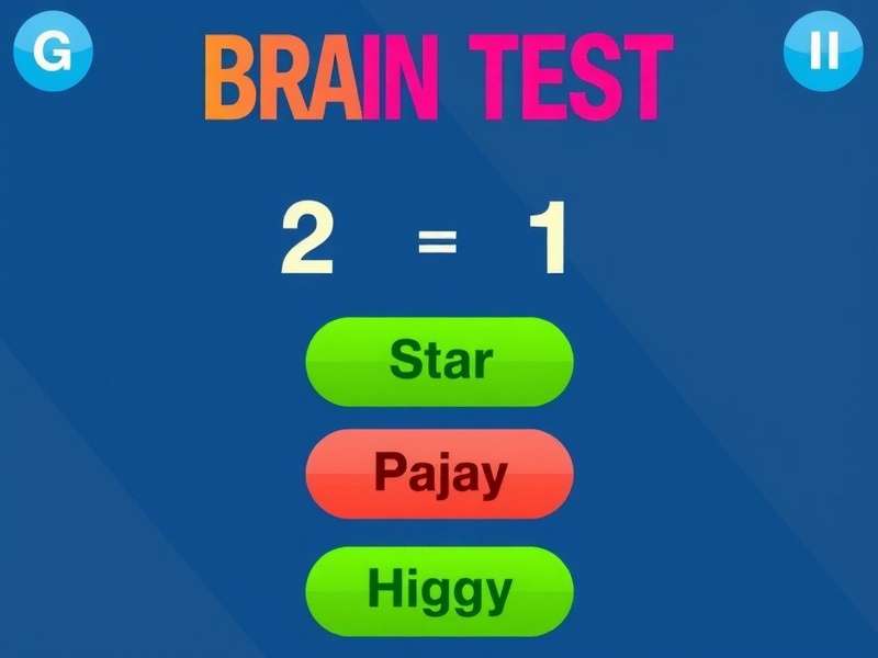 Brain Test Game 2 hero image showing puzzle challenge with brain logo