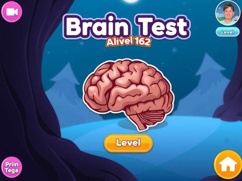 Brain Test Level 162 answer screenshot showing the puzzle with the hidden cat and solution highlight