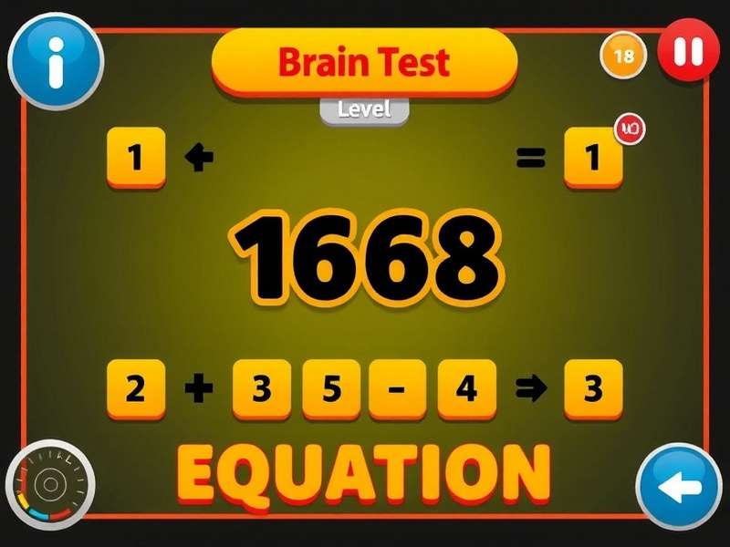 Brain Test Level 168 Complete The Equation walkthrough and puzzle solution guide
