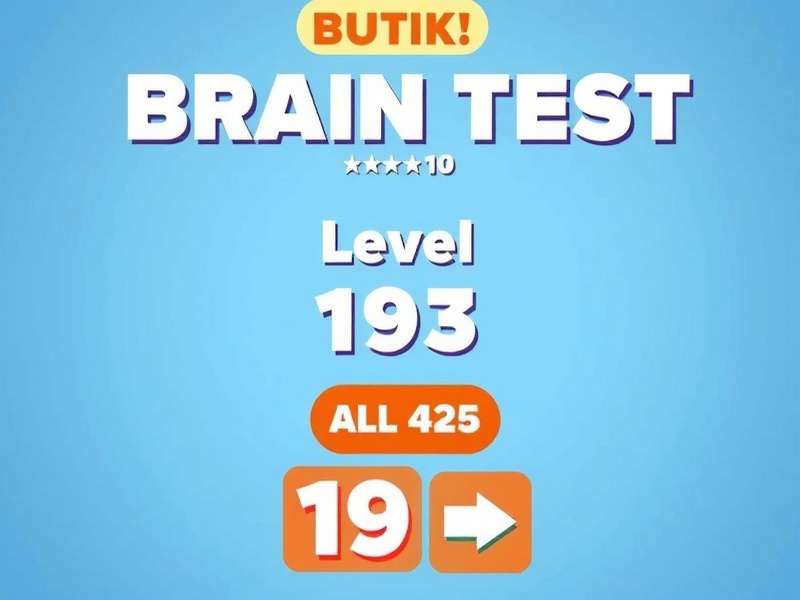 Brain Test Level 193 puzzle screenshot with solution hint