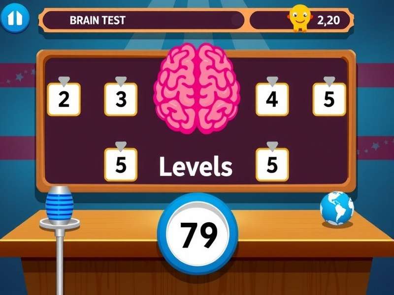 Brain Test Level 79 gameplay screenshot showing the tricky puzzle interface