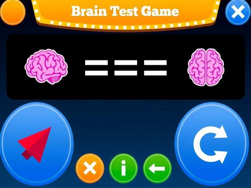 Brain Test Game puzzle interface showing creative problem-solving challenges