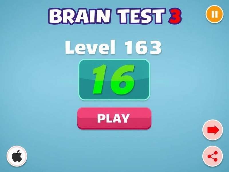 Brain Test 3 Level 163 puzzle screenshot with colorful interface and tricky question