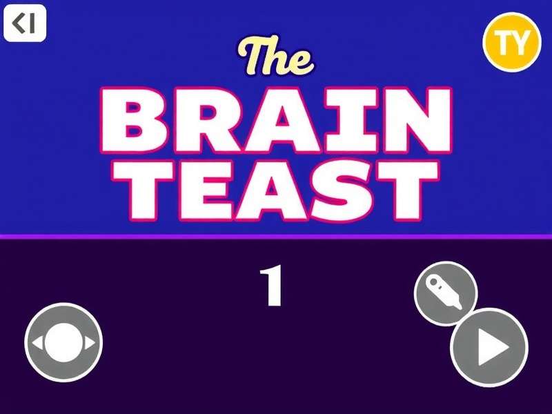 Brain Test Game 1 banner showing colourful puzzle levels and characters